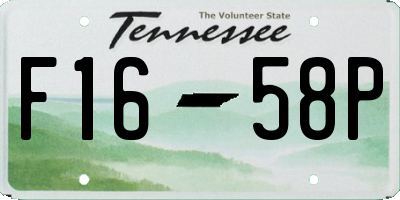 TN license plate F1658P