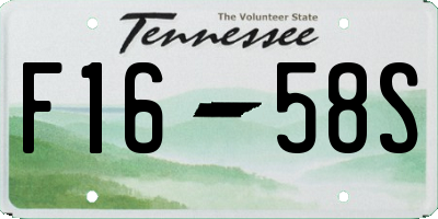 TN license plate F1658S