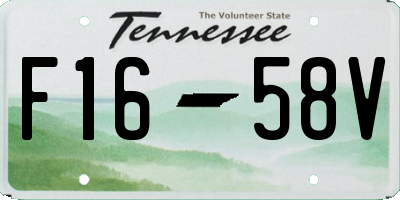 TN license plate F1658V