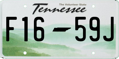 TN license plate F1659J