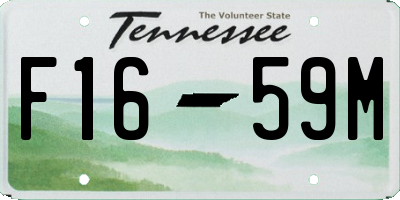 TN license plate F1659M