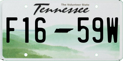TN license plate F1659W