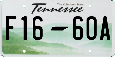 TN license plate F1660A