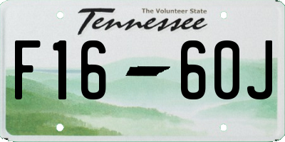 TN license plate F1660J