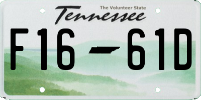 TN license plate F1661D