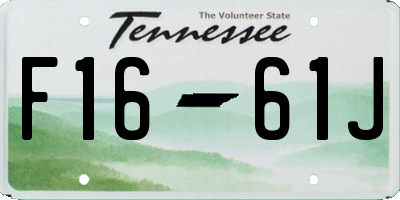TN license plate F1661J