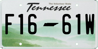 TN license plate F1661W