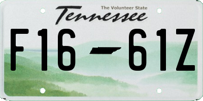 TN license plate F1661Z