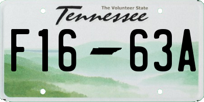 TN license plate F1663A
