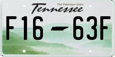 TN license plate F1663F