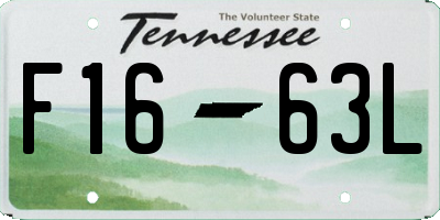 TN license plate F1663L