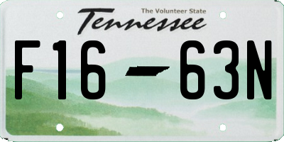 TN license plate F1663N