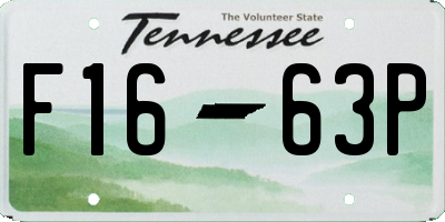 TN license plate F1663P