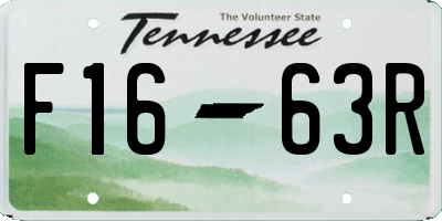TN license plate F1663R