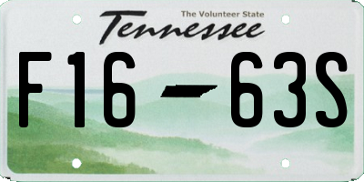 TN license plate F1663S
