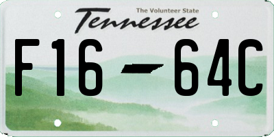 TN license plate F1664C