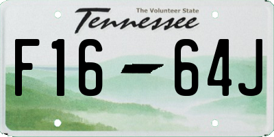 TN license plate F1664J