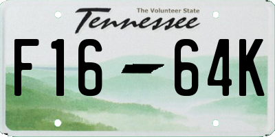 TN license plate F1664K