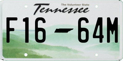 TN license plate F1664M