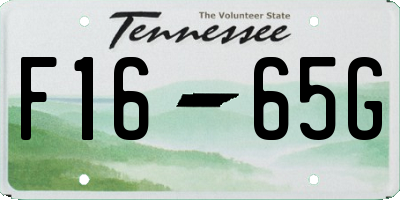 TN license plate F1665G