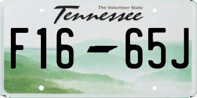 TN license plate F1665J