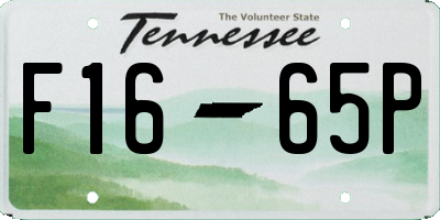 TN license plate F1665P