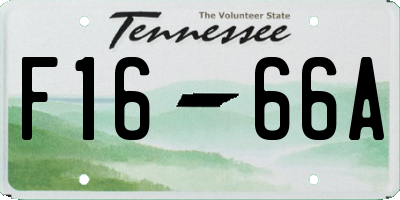 TN license plate F1666A
