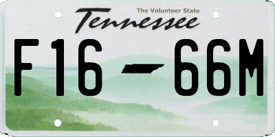 TN license plate F1666M