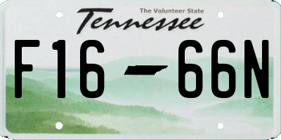 TN license plate F1666N