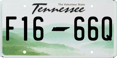 TN license plate F1666Q