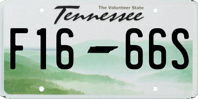 TN license plate F1666S