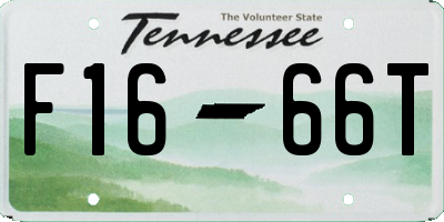 TN license plate F1666T