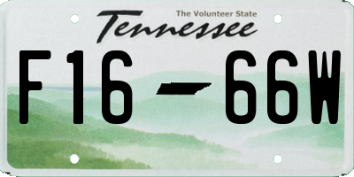 TN license plate F1666W