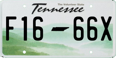 TN license plate F1666X