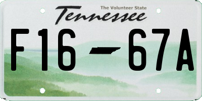 TN license plate F1667A