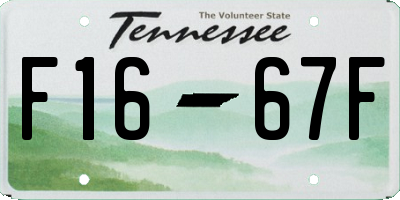 TN license plate F1667F