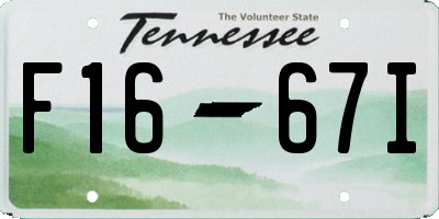 TN license plate F1667I