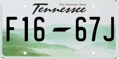 TN license plate F1667J