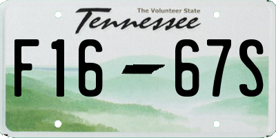 TN license plate F1667S