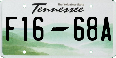 TN license plate F1668A