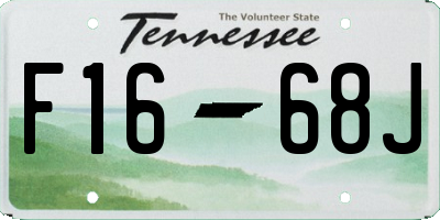 TN license plate F1668J