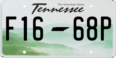 TN license plate F1668P