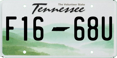 TN license plate F1668U