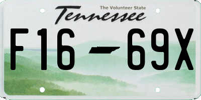 TN license plate F1669X
