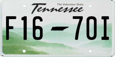 TN license plate F1670I