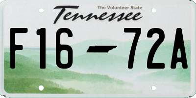 TN license plate F1672A