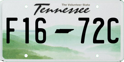 TN license plate F1672C