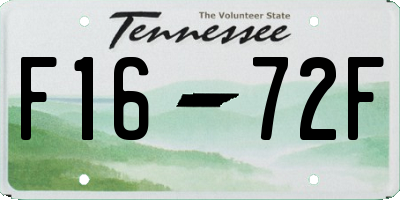 TN license plate F1672F