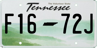 TN license plate F1672J