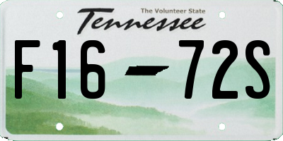 TN license plate F1672S